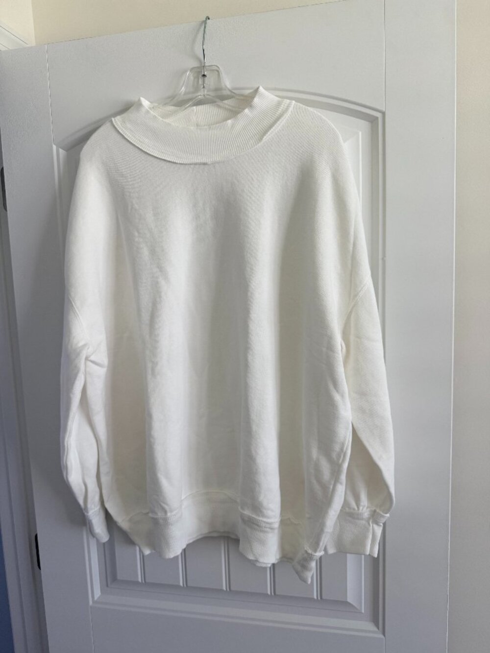 NWOT Free People Palm Springs Pullover - 100% Cotton - Ivory - Size Large